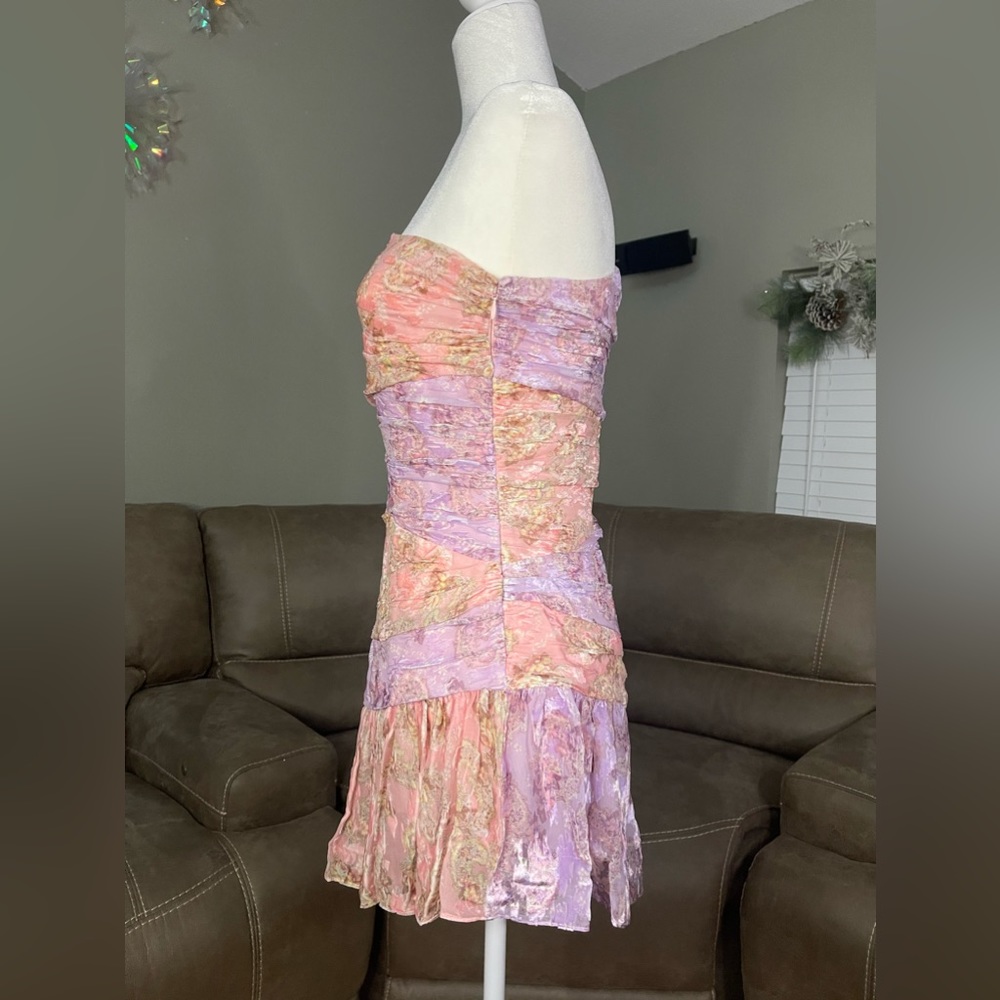 NWT LoveShackFancy Zietta One Shoulder Dress in Dusty Amethyst Sz 12 Valentines - Picture 13 of 16